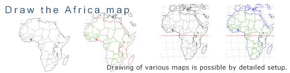Draw the Africa blank outline MAP