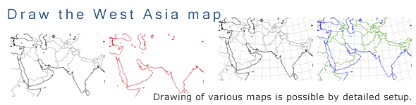 Draw the West Asia blank outline MAP