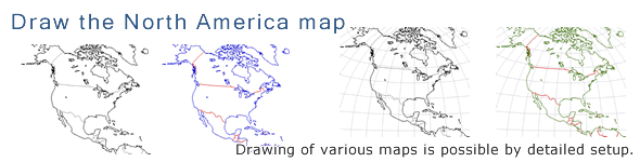 Draw the North America blank outline MAP