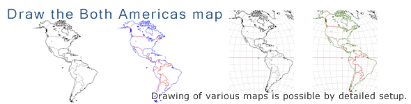 Draw the Both Americas blank outline MAP
