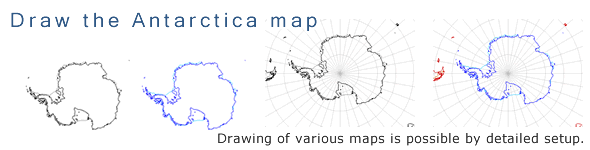 Draw the South Pole blank outline MAP