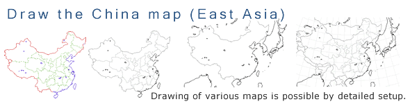 Draw the China blank outline MAP