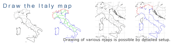 Draw the Italy blank outline MAP