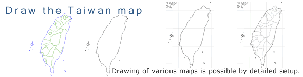 Draw the Taiwan blank outline MAP