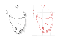 Tasmania outline MAP