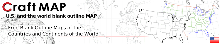 CraftMAP Country blank outline MAP