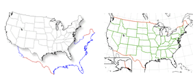 U.S.A. outline MAP